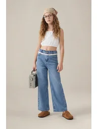 Blue Girl's Denim Trousers