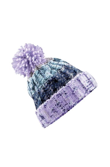 Beechfield Womens/Ladies Corkscrew Pom Pom Beanie - Palma Violet