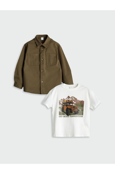 Boys' Gabardine Shirt and T-Shirt