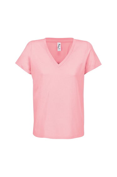 SOLS Womens/Ladies Regent V Neck T-Shirt - Candy Pink