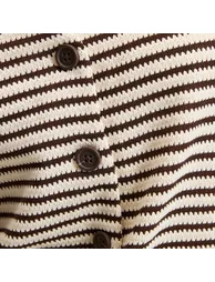 Sleeveless V-Neck Striped T-Shirt - 3