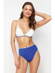 Saks*001 Plain Triangle High Waist Bikini Set - 2