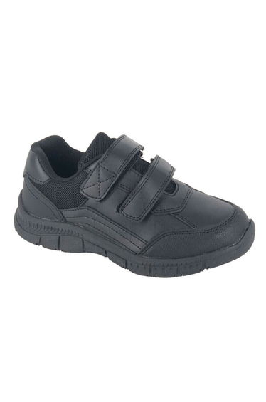 Route 21 Boys Leather School Shoes - Black