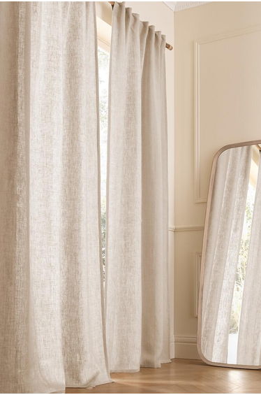 Cedal Heavyweight Linen Curtain with Concealed Tab Top Header