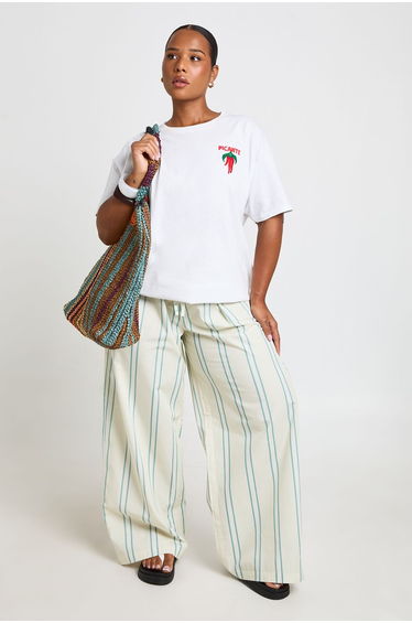 Plus Picante Printed T Shirt - white