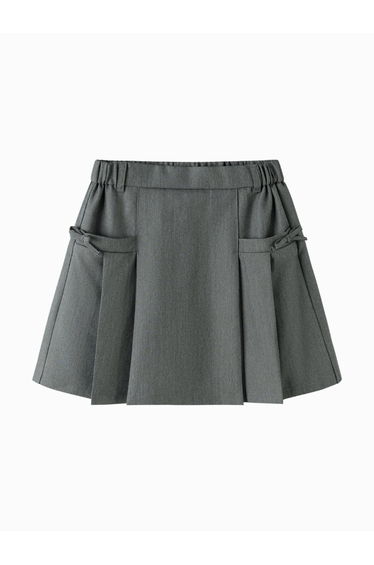 Girls' Pleated Skort With Side Tab Detail