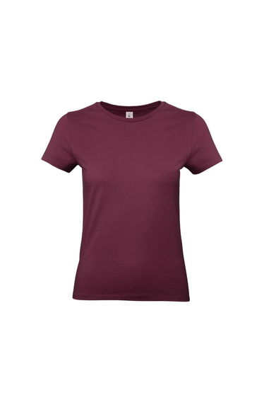 B&C Womens/Ladies E190 T-Shirt - Burgundy