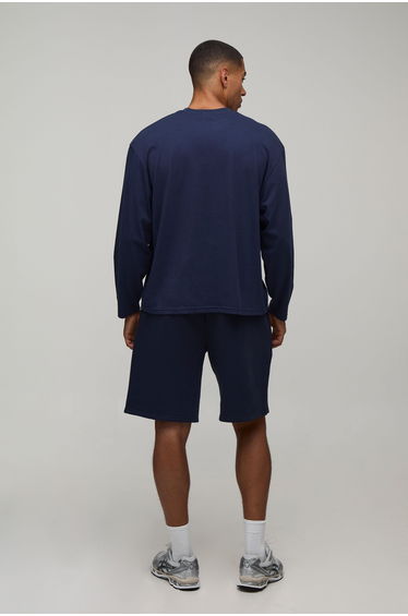 Essential Oversized Long Sleeve T-Shirt - navy product thumbnail 2
