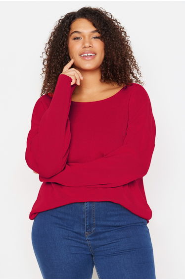 Red Cross Band Detailed Knitwear Sweater