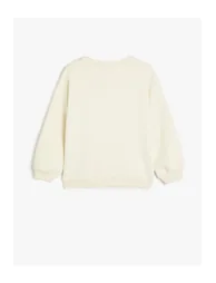Sweatshirt Long Sleeve Crew Neck Print Detailed - 1