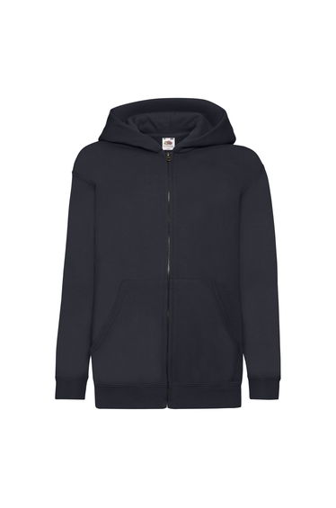 Fruit Of The Loom Childrens/Kids Unisex Hooded Sweatshirt Jacket - Deep Navy