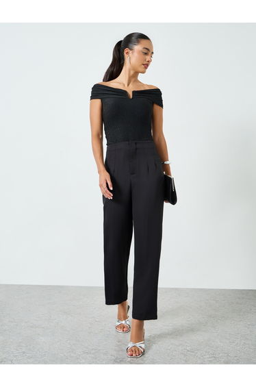 Black High Rise Skinny Fit Pants