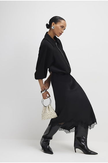 Black Faux Suede Bomber Jacket
