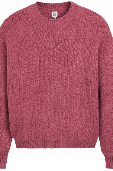 Loose Fit Jumper/Sweater with Crew Neck in Fine Knit
