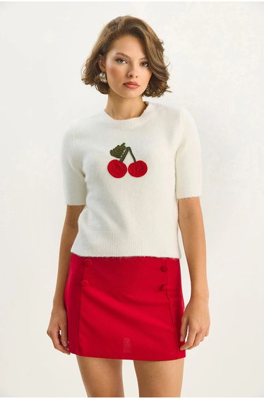 LUCCI Embroidered Crew Neck Sweater