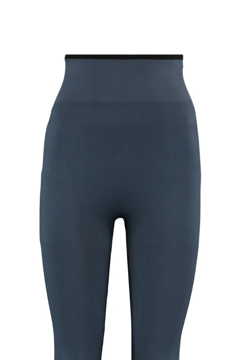 Sports Leggings - Gray - High Waist - 4