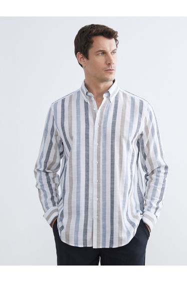 Men's Striped Oxford Shirt in a Regular Fit