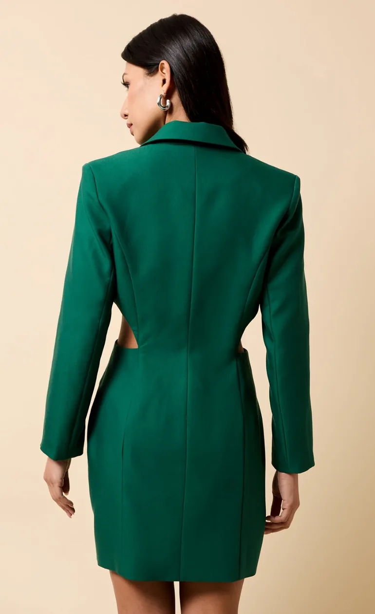 green cut out blazer dress Green Cut Out Blazer Mini Dress Little Mistress Green : Party Dresses :  VogaCloset Bahrain