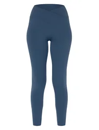 Midnight Blue Sculpt Wrap Waist Gym Leggings - 4