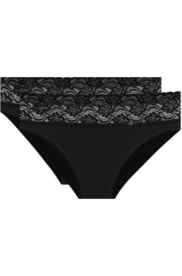 Pack of 2 Feminine Knickers in Stretch Cotton