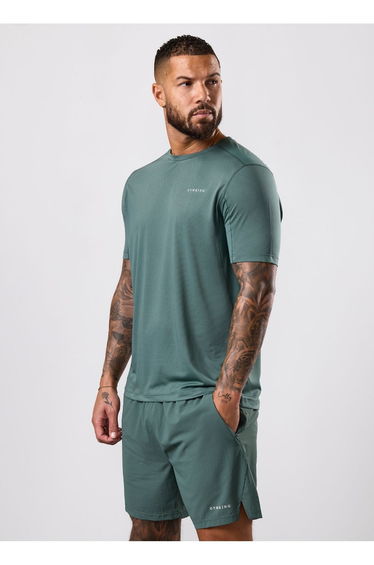 Linear Taped Tee Dusky Mist