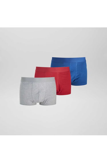 Pack of 3 pairs of plus size eco-design boxer shorts RED