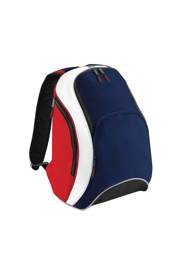 Bagbase Teamwear Backpack / Rucksack - F Navy/Classic Red/White
