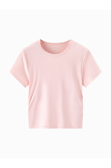 Women's Solid Colored Ribbed T-Shirt
