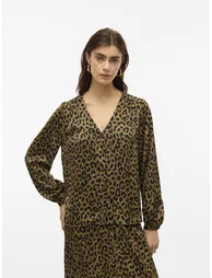 Printed V-Neck Shirt - 1