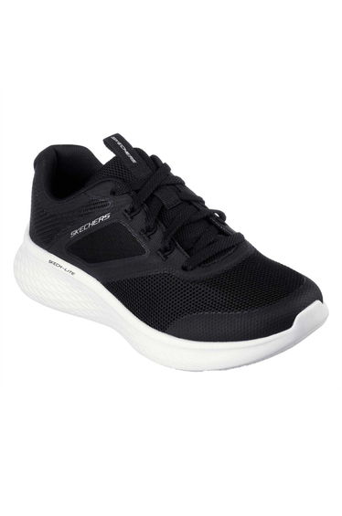 Skechers Womens/Ladies Hotmelt Mesh Lace Up Trainers - Black/White
