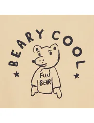 Pack of 4 T-Shirts with Teddy Bear/Striped Print - 1
