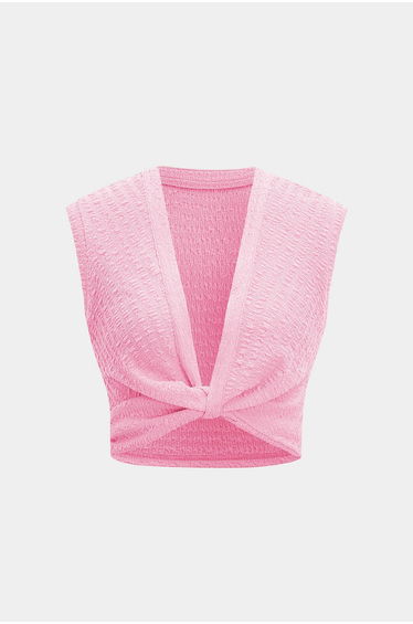 Twist Knot V-Neck Tank Top