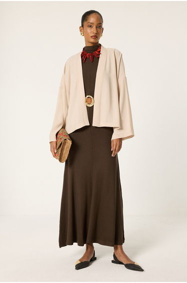 KIMONO AND KNIT DRESS SET
