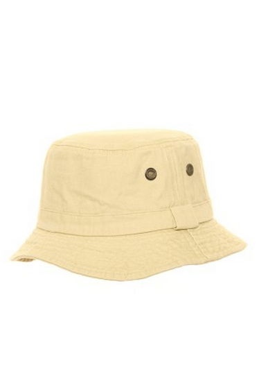 Adults Unisex Washed Denim Brush Hat - Sand