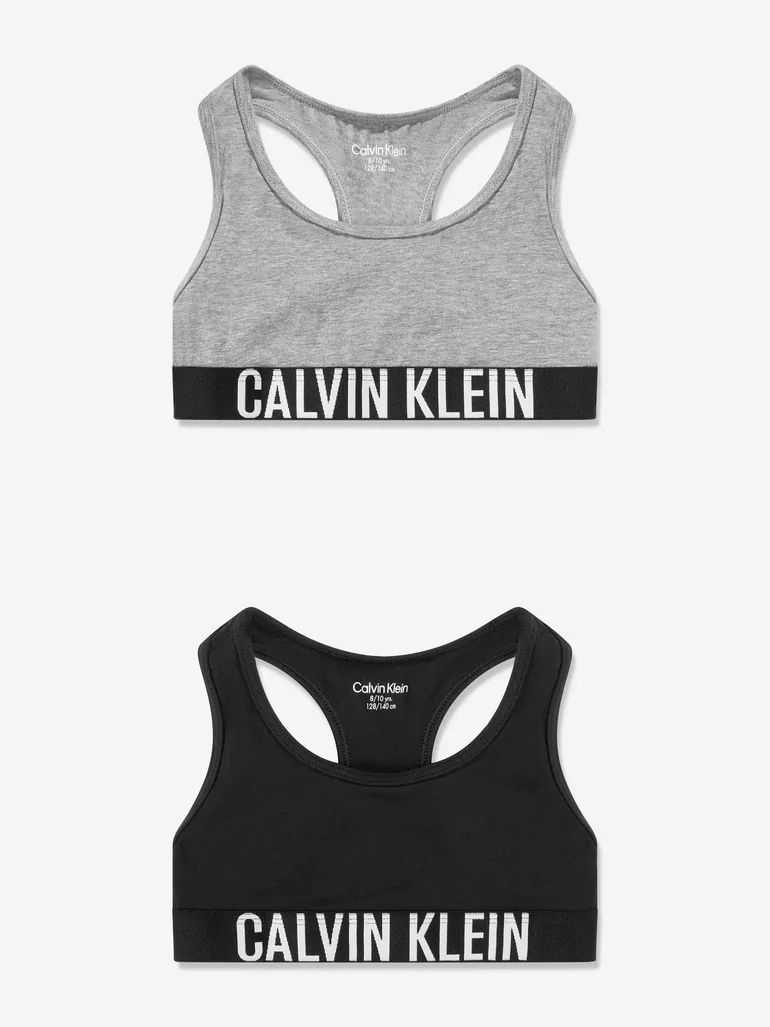 Calvin Klein Girls 2 Pack Bralette Set in Multicolour