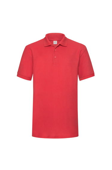 Fruit of the Loom Mens Polycotton Pique Heavy Polo Shirt - Red