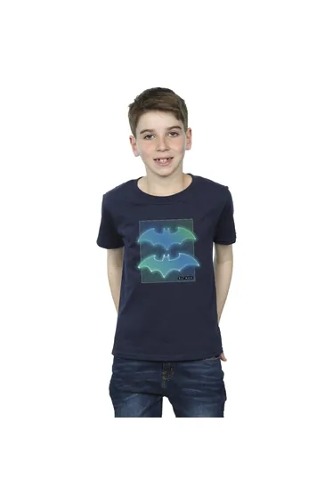 DC Comics Boys Batman Grid Gradient T-Shirt - Navy Blue