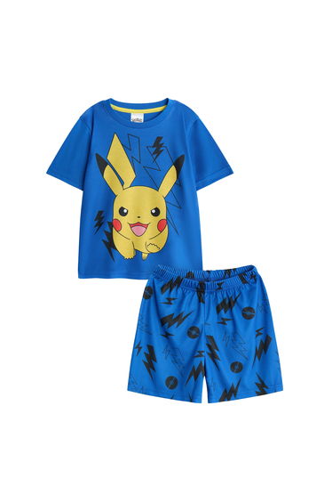 Pokemon Boys Pikachu Short Pyjama Set - Blue