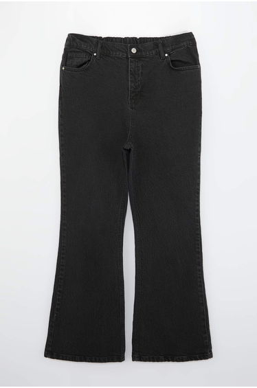 Mavi Sustainable Black High Waist Comfort/Flexible Flare Spanish Leg Plus Size Jeans