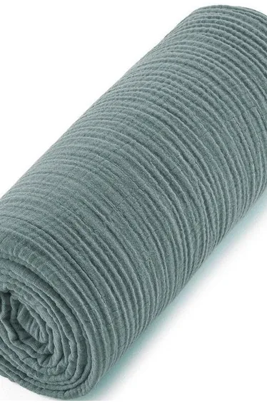 شرشف سرير قطن موسلين عضوي بحواف مطاطية