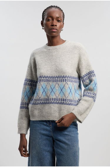Premium Alpaca Wool Blend Fairisle Knitted Jumper