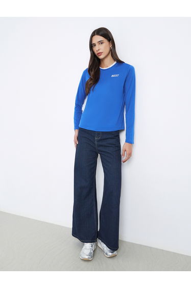 Embroidered Long Sleeve Regular Fit T-Shirt