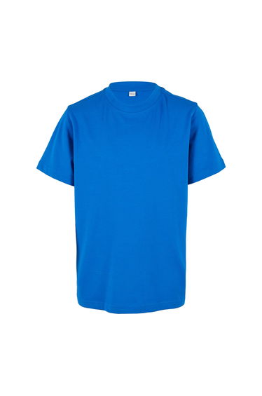 Build Your Brand Childrens/Kids Basic Organic T-Shirt - Intense Blue