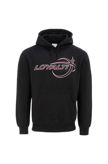 Loyalti Mens Galaxy Cotton Drawstring Hoodie - Black