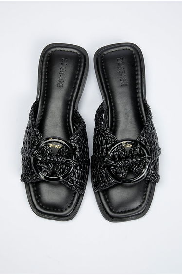 Slide Sandals With Ring Detail