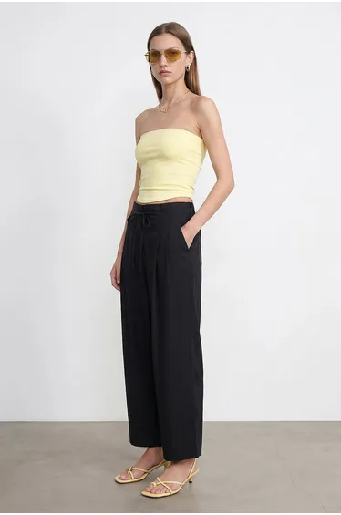 DILVIN Women's Striped Wide-leg Trousers