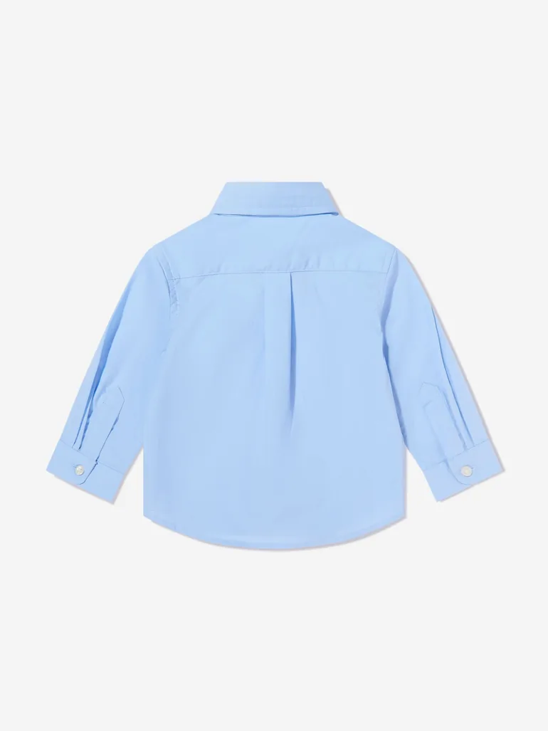 Ralph Lauren Baby Boys Poplin Logo Shirt in Blue - 1