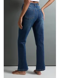 The High Waist Cropped Flare Jean - vintage wash - 2
