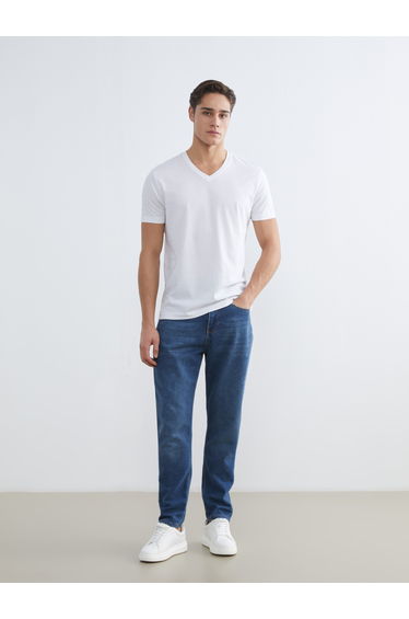 V Neck Plain Men's T-Shirt