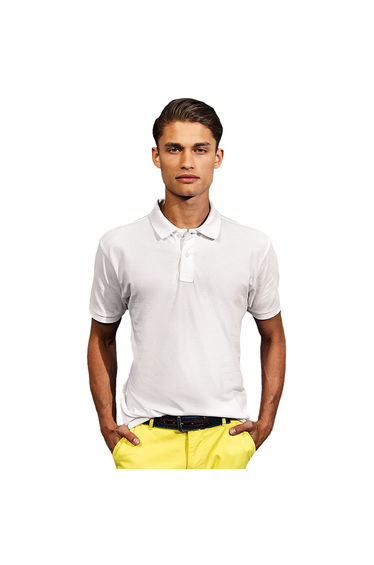 Asquith & Fox Mens Plain Short Sleeve Polo Shirt - White